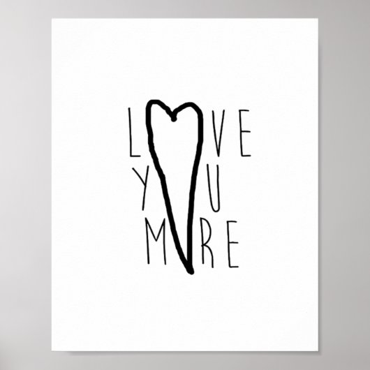 Liever Meer Hart Zachte Romantische Stijl Poster (Voorkant)