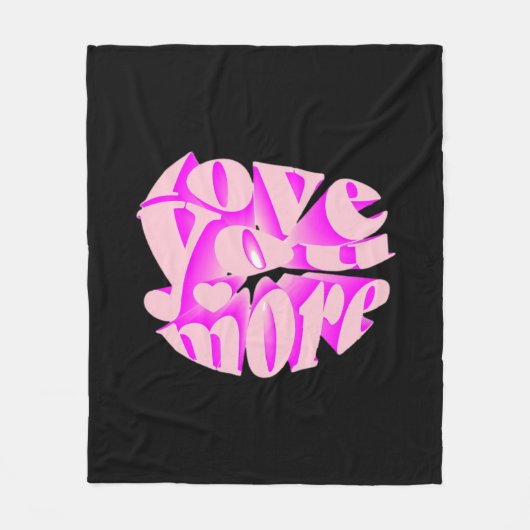 Liever Meer Schone Typografie Fleece Deken (Voorkant)