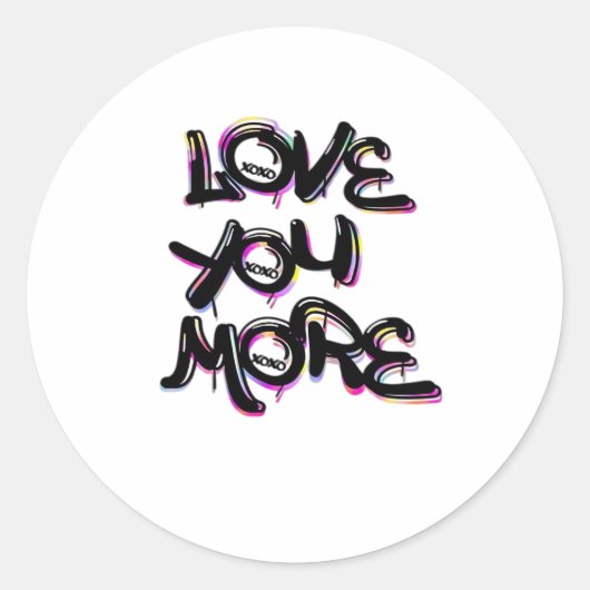 Liever Meer Schoon Modern Design Ronde Sticker (Voorkant)