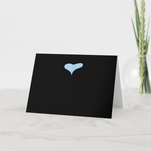 Liever Minimaal Design Blauw Stijl Kaart (Voorkant)