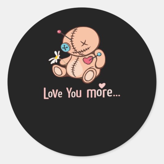 Liever Minimaal Design Ronde Sticker (Voorkant)