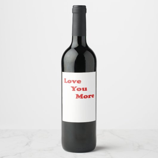 Liever Minimaal Design  Wijn Etiket (Voorkant)
