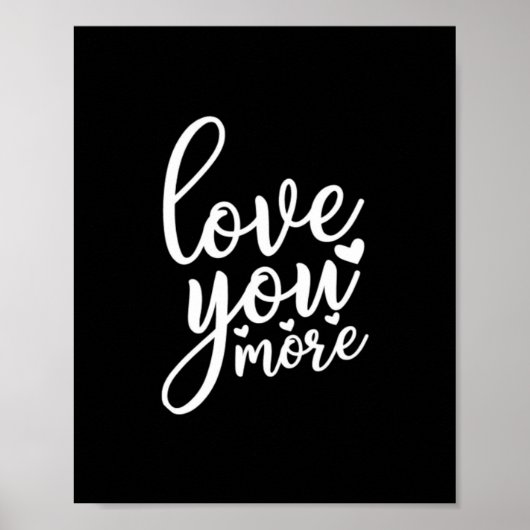 Liever Minimaal Design Zwart Stijl Poster (Voorkant)