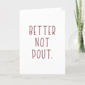 Liever niet mokken feestdagen kaart