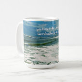 Liever op het strand | Eigen Tekst Koffiemok (Voorkant links)