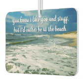 Liever op het strand | Eigen Tekst Luchtverfrisser (Links)