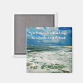 Liever op het strand | Eigen Tekst Magneet (Voorkant / Achterkant)