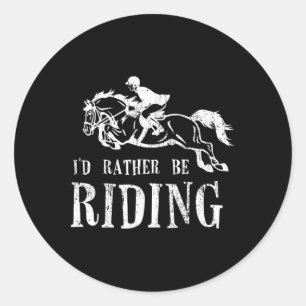 Liever paardrijden paarden ruiterruiter ronde sticker