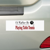 Liever Tafeltennis Spelend Bumpersticker (Op auto)
