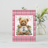 Liever Teddybeer Valentijnsdag-gedichtkaart Feestdagenkaart (Staand voorkant)
