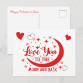 Liever tot de maan en terug ansichtkaart briefkaart (Voorkant / Achterkant)