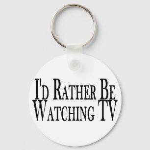Liever tv kijken sleutelhanger