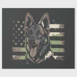 Liever van Duitse Herdershond USA Amerikaanse Vlag Cadeaupapier