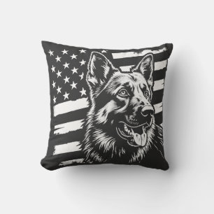 Liever van Duitse Herdershond USA Amerikaanse Vlag Kussen
