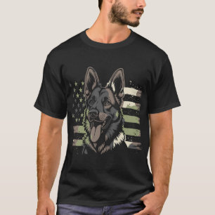 Liever van Duitse Herdershond USA Amerikaanse vlag T-shirt