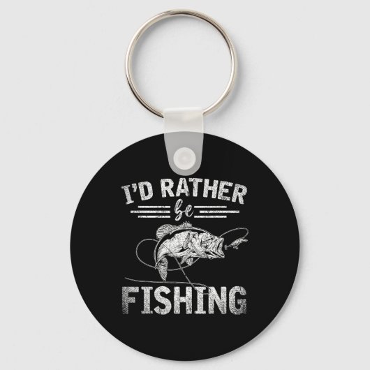 Liever Vissen Grappig Visser Geschenk Hob Sleutelhanger (Voorkant)