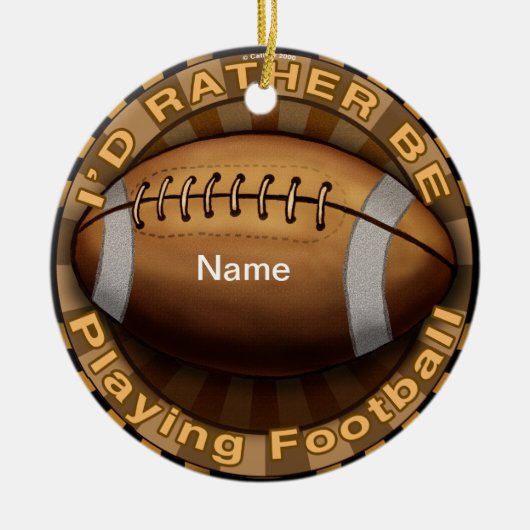 Liever Voetbal Spelen Keramisch Ornament (Voorkant)