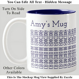 Liever worden crafting & naam 154BuW verborgen ber Tweekleurige Koffiemok