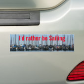Liever zeilboten zijn bumpersticker (Op auto)