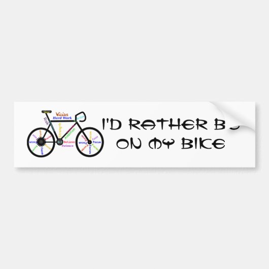 Liever zijn Fietssport - Fietsen, Fietsen, Fietsen Bumpersticker (Voorkant)