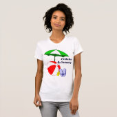 Liever zwemmen strand bal paraplu T-shirt (Voorkant volledig)