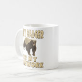 Lieverd Badger Ate Mijn thuiswerk! Koffiemok (Voorkant links)