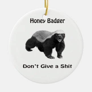 Lieverd Badger Geef geen shit Keramisch Ornament