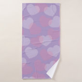 lieverd | Badhanddoek met hartpatroon (Badhanddoek)