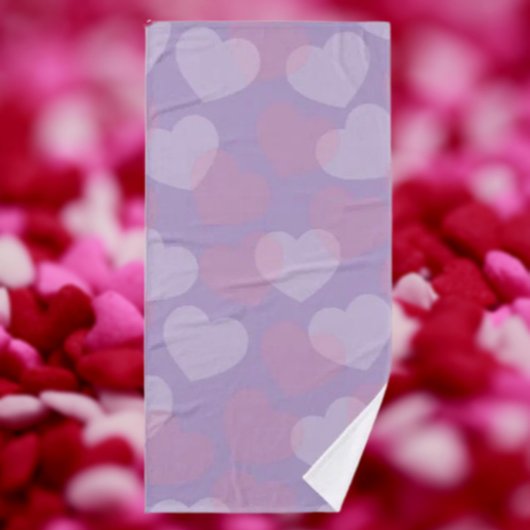 lieverd | Badhanddoek met hartpatroon