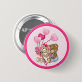 Lieverd Beren Ronde Button 5,7 Cm (Voorkant /achterkant)