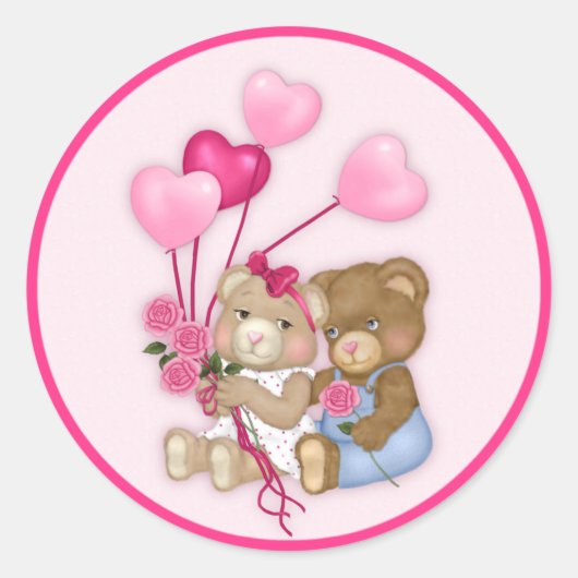 Lieverd Beren Ronde Sticker (Voorkant)