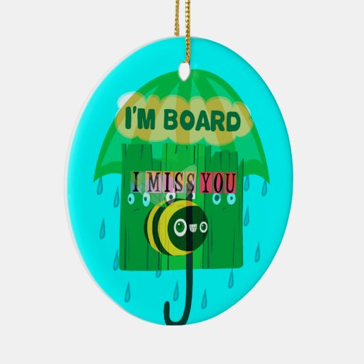 Lieverd dat ik je zo veel mis. keramisch ornament (Rechts)