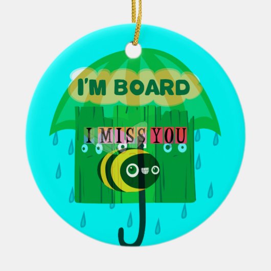 Lieverd dat ik je zo veel mis. keramisch ornament (Voorkant)