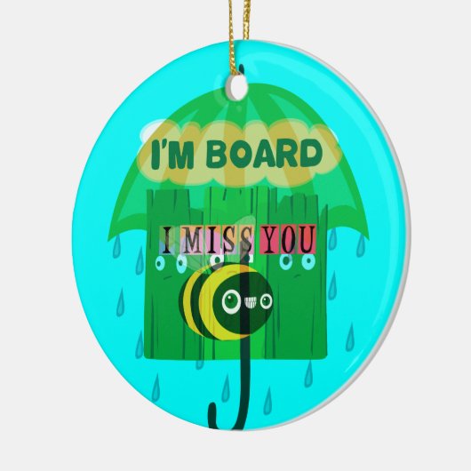 Lieverd dat ik je zo veel mis. keramisch ornament (Links)