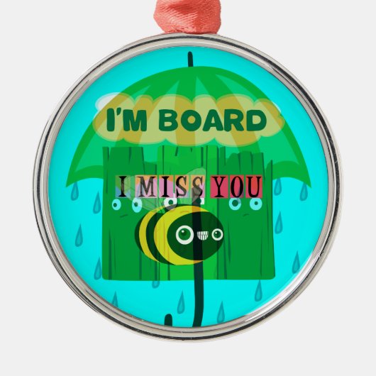 Lieverd dat ik je zo veel mis. metalen ornament (Voorkant)