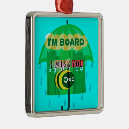 Lieverd dat ik je zo veel mis. metalen ornament (Rechts)