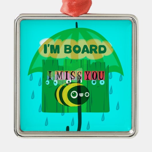 Lieverd dat ik je zo veel mis. metalen ornament (Voorkant)