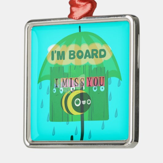 Lieverd dat ik je zo veel mis. metalen ornament (Links)