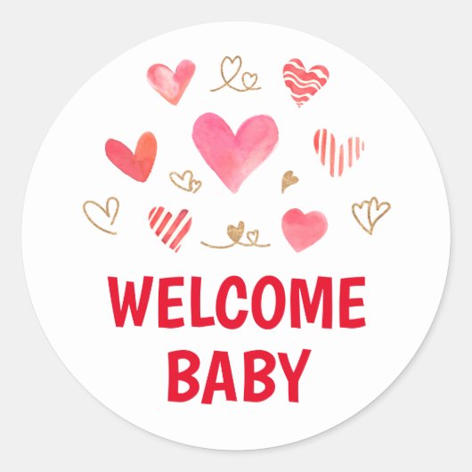 Lieverd, het is een Baby shower Welkom Baby Ronde Sticker (Voorkant)