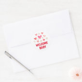 Lieverd, het is een Baby shower Welkom Baby Ronde Sticker (Envelop)