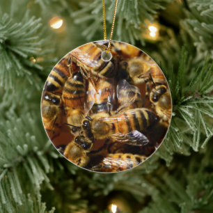 Lieverd, ik hou van je, liefje bijen keramisch ornament