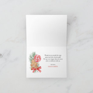 Lieverd is op weg Kerstmis Baby shower dank je Bedankkaart