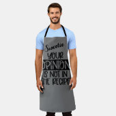 Lieverd, je mening staat niet in het recept schort (Gedragen)