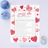 Lieverd 'Raad eens wie' Baby shower spel Flyer (Enkel)
