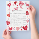 Lieverd 'Raad eens wie' Baby shower spel Flyer (Hand)