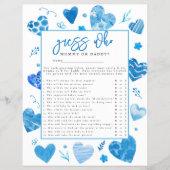 Lieverd 'Raad eens wie' Baby shower spel Flyer (Voorkant)