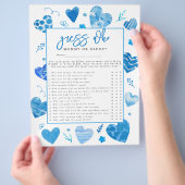 Lieverd 'Raad eens wie' Baby shower spel Flyer (Hand)