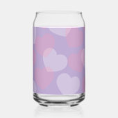lieverd | Roze en witte harten Blikvorm Glas (Voorkant)