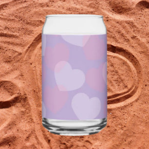 lieverd   Roze en witte harten Blikvorm Glas