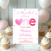 Lieverd roze goudhart eerste verjaardag kaart